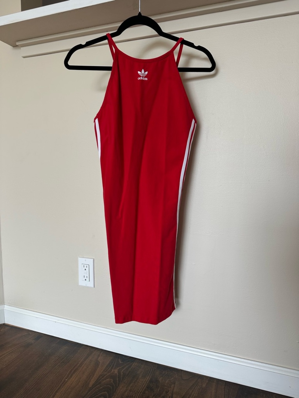 adidas Red Mini Dress with White Stripes - Picture 5 of 7